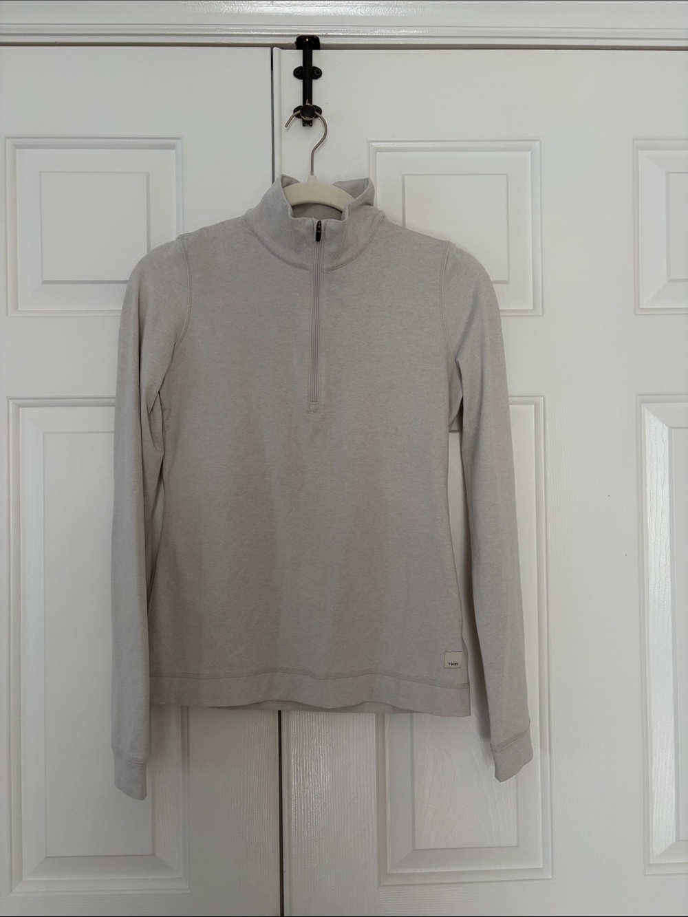 Vuori 3 quarter zip - light grey